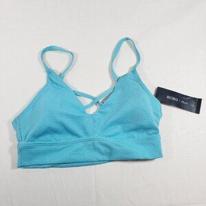 BCBG|Paris Aqua Blue Textured‎ Bikini Top Youth Small Petite NWT